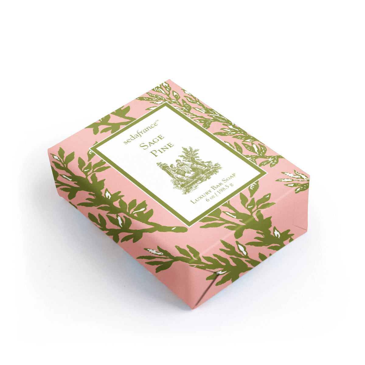 Sage pIne Classic Toile Paper-Wrapped Bar Soap