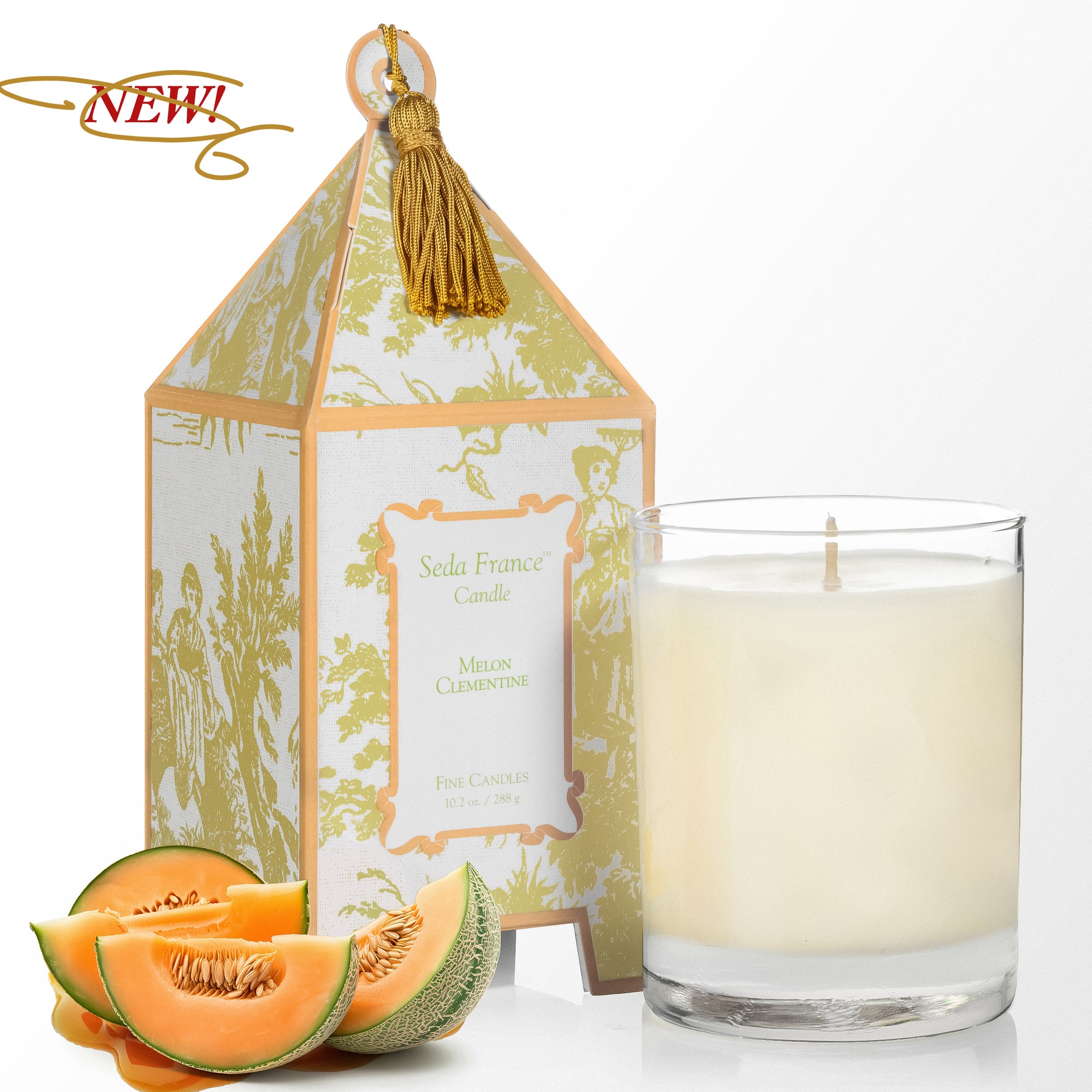 White Narcissus Classic Toile Pagoda Box Candle