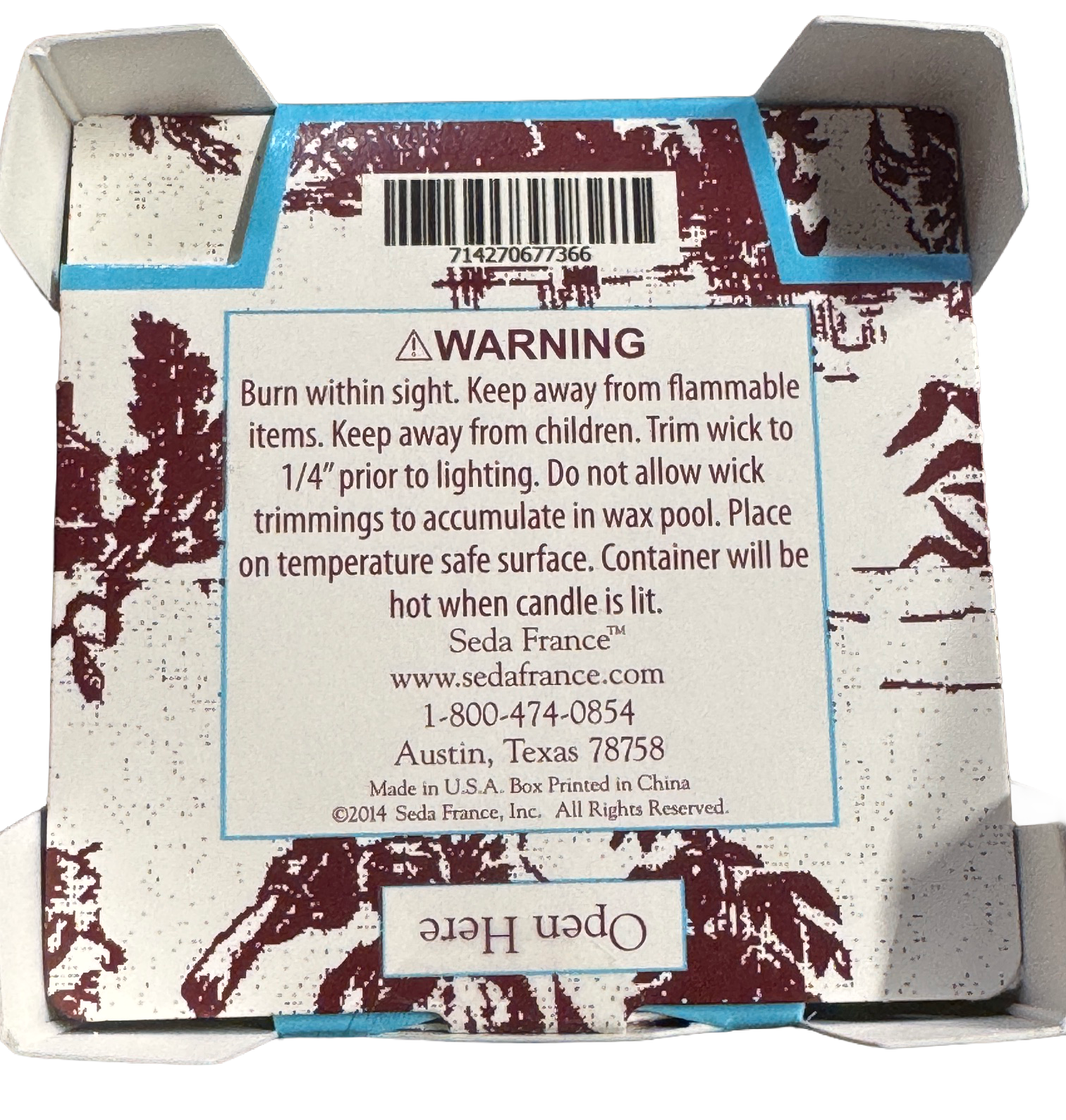 Japanese Quince Classic Toile Pagoda Box Candle
