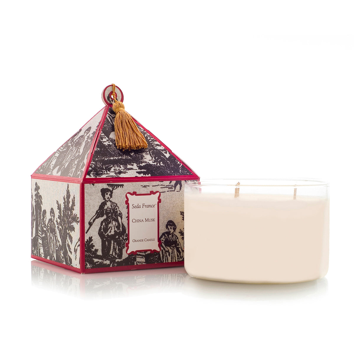China Musk Classic Toile Three-Wick Candle