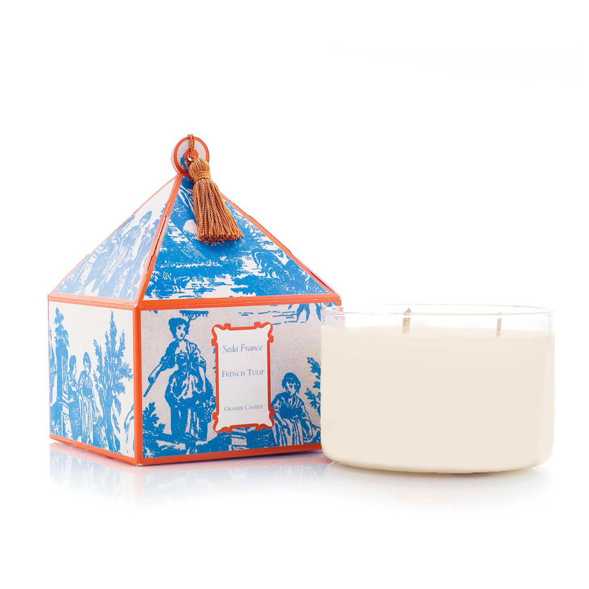 French Tulip Classic Toile Three-Wick Candle