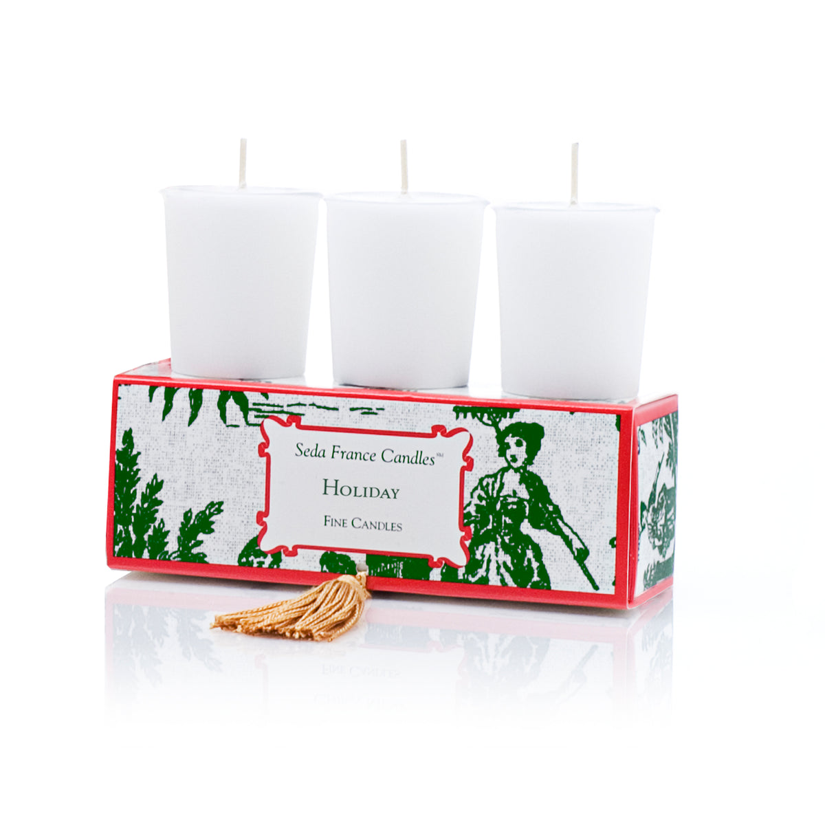 Holiday Classic Toile Votive Candles