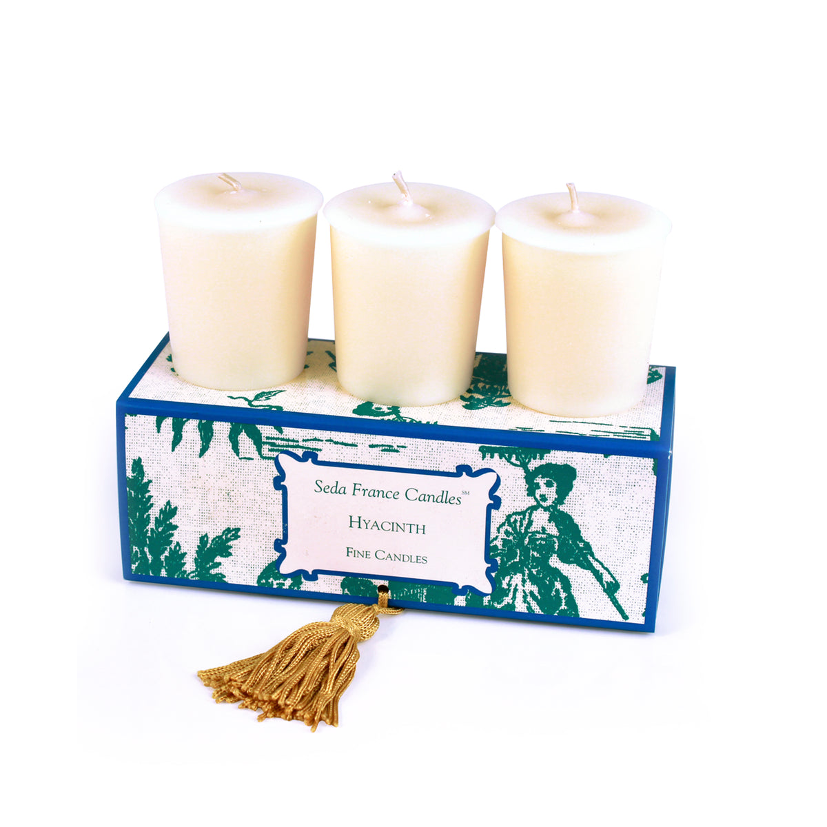 Hyacinth Classic Toile Votive Candles