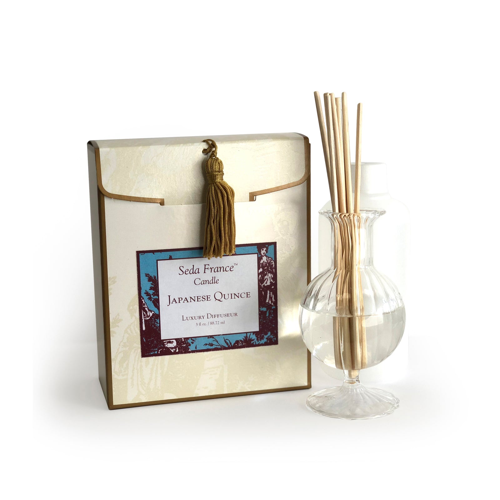 Japanese Quince Classic Toile Pagoda Box Candle