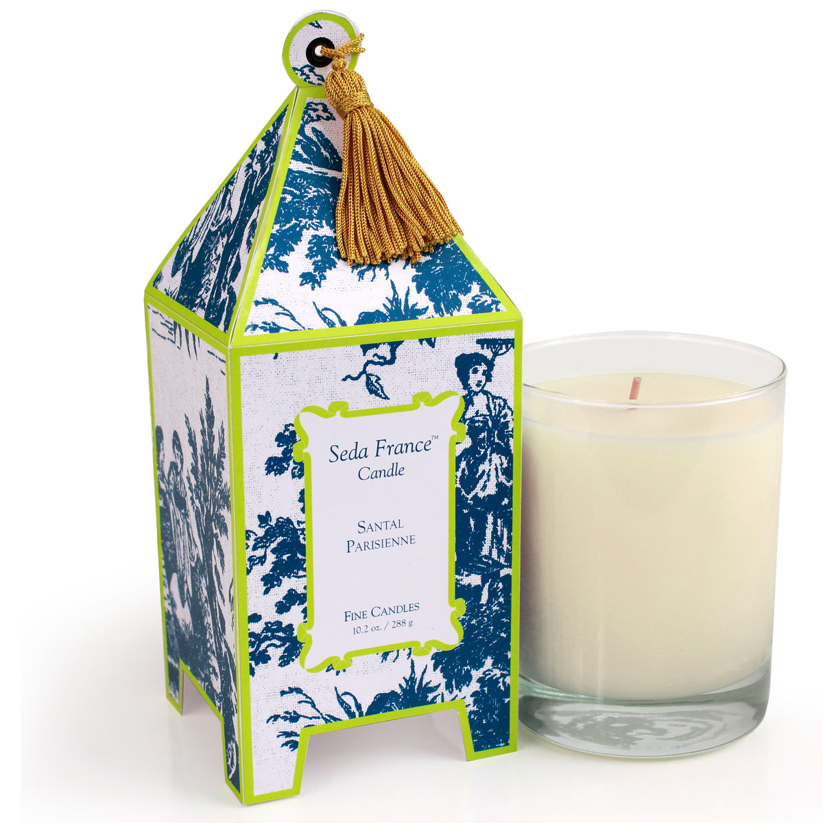 Santal Parisienne Classic Toile Pagoda Box Candle